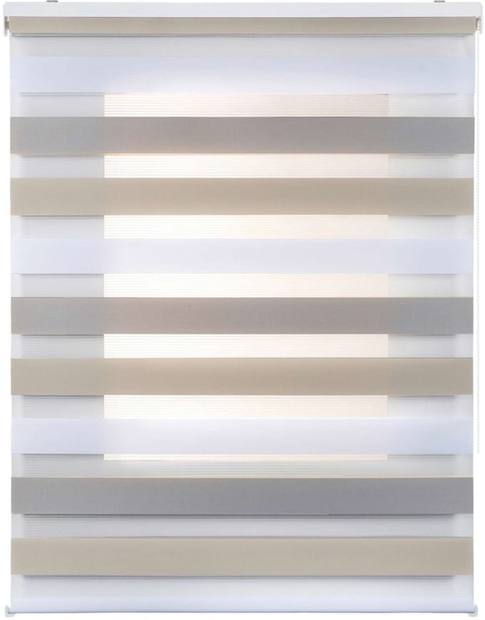 Storesdeco - Duo rolgrodijn – stijlvol dubbel textiel driekleur, 60x180 cm