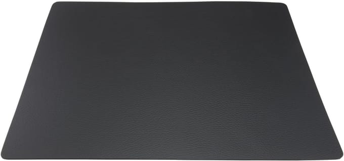 Securit placemat RAW, echt leer, zwart