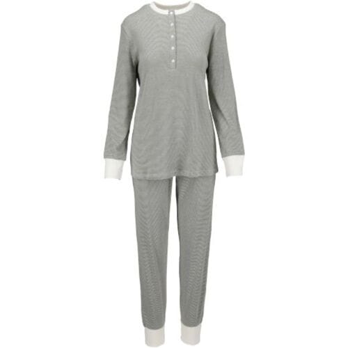 Katoenen dames pyjama olijfgroen Ringella - Groen - Maat - 42