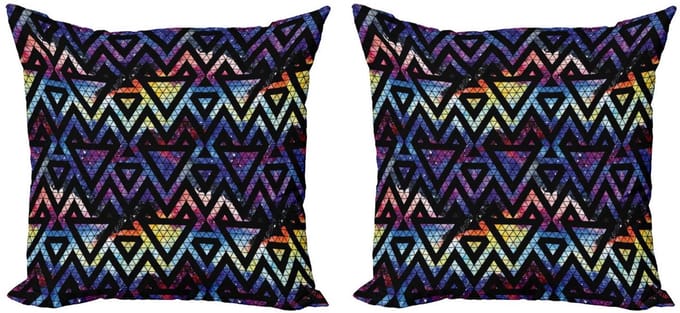 ABAKUHAUS Geometrisch Kussenhoes Set – 2x50x50 cm – Dubbelzijdig, Multicolor