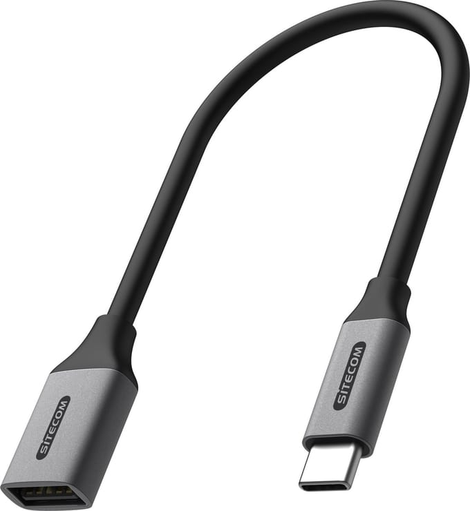 Sitecom AD-1011 USB-kabel 0,15 m USB A USB C Zwart, Grijs