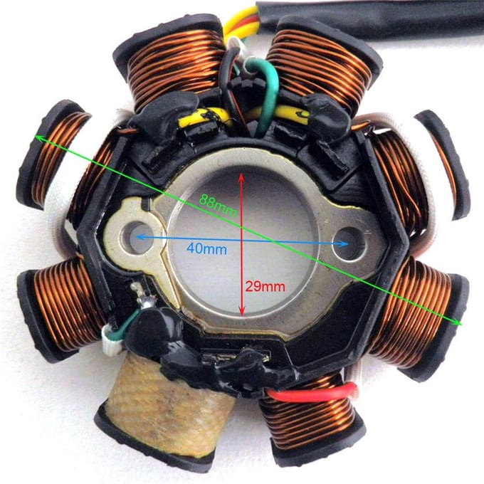 DC Ontsteking Stator Magneto Spoel Generator 8 Polen Voor GY6 150cc 125cc Scooter ATV black