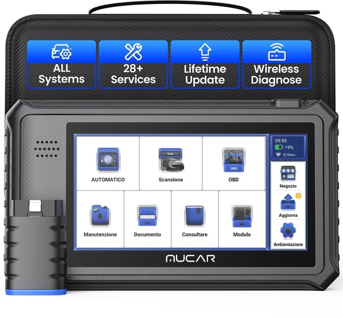Professionele Auto Diagnosetool – OBD Scanner – Systeemscanner – Auto Foutcodelezer – Diagnosescanner – 28 Resetfuncties – Wi-Fi Updates