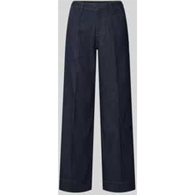 Wide leg jeans van katoenmix