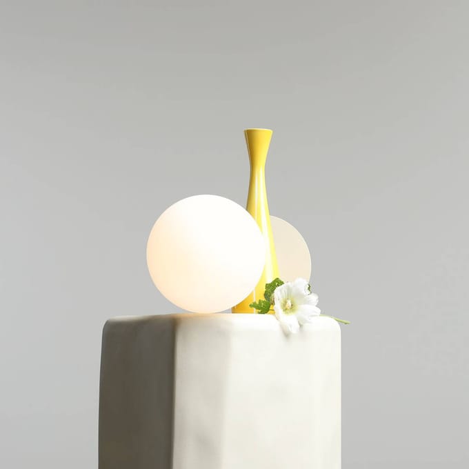 ALDEX Tafellamp Joel, opaal/crème, 1-lamp