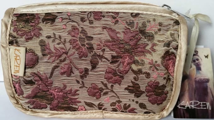 Karen Brocante Make-up tas  Golden Red Flower
