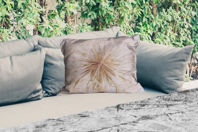 Buitenkussens - Tuin - Bloemen - Paardenbloem - Design - 50x30 cm