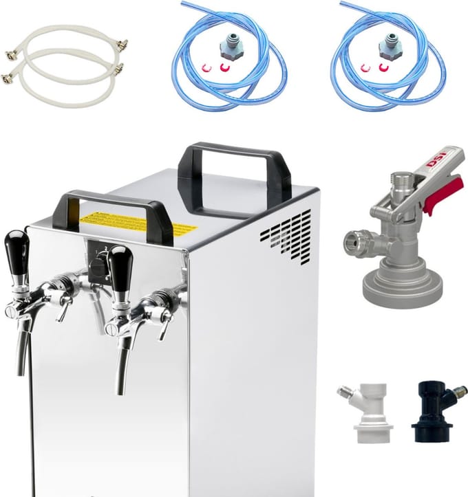 Complete set - Biertap - Kontakt 40/K 2-kraans, 50 liter/u - met Fustkoppeling Type G, NC Adapter - Beertender, Thuistap, Bierkoeler
