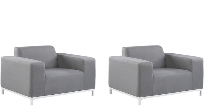 ROVIGO - Tuinstoel set van 2 - Grijs - Polyester