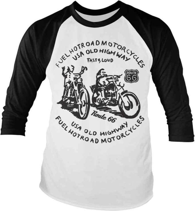 Route 66 Raglan top -2XL- FUEL Wit/Zwart