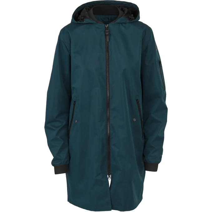AGU Long Bomber - Regenjas - Dames - Groen - Waterdicht - Winddicht - Ademend Poray 5000 - Neopreen manchetten - M