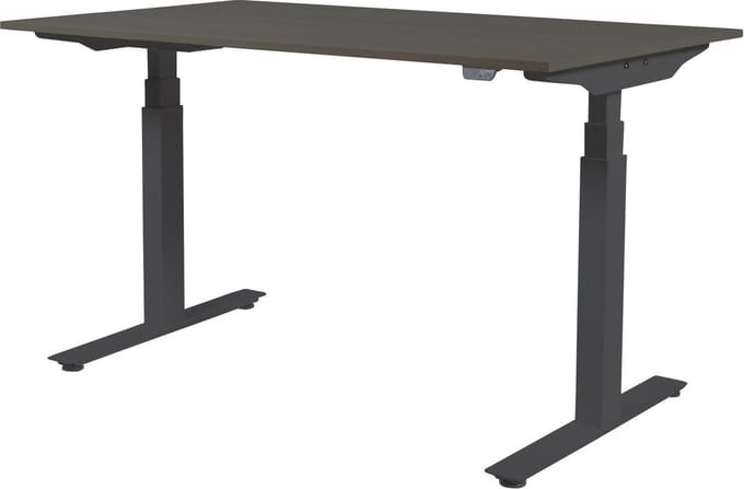 Zit Sta Bureau - Plus Elek 160x80 logan eik - zwart frame