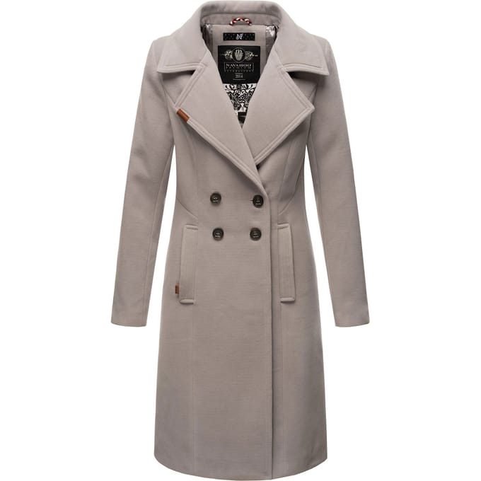Navahoo Dames Trenchcoat Wooly – Premium Wintermantel met Elegante Pasvorm