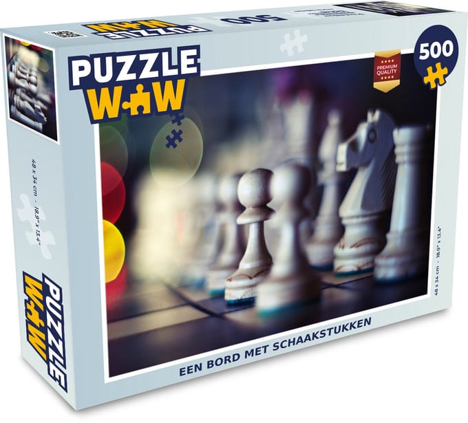 Puzzel Een bord met schaakstukken - Legpuzzel - Puzzel 500 stukjes