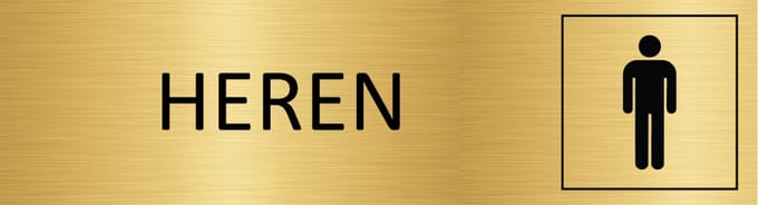 CombiCraft deurbordje Heren in goud met tape - 165 x 45 mm