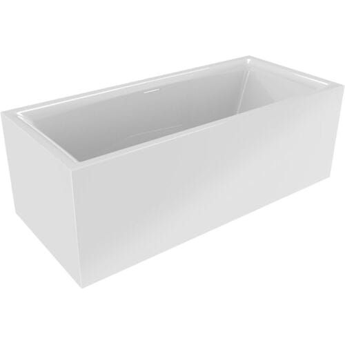 Still Square rectangular bathtub 180 x 80 cm incl. apron left and Riho case, B099061005