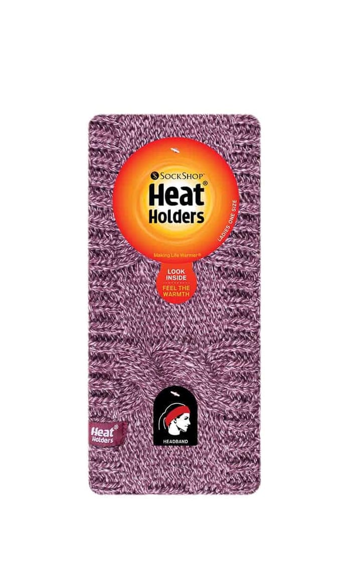 Dames fleece gevoerde thermo oorwarmer hoofdband - Roos