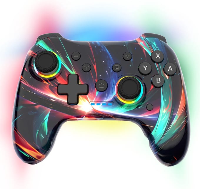 Unieke Switch Controller - RGB & Draadloos - RGB PRO - Bluetooth Controllers geschikt voor alle Nintendo Switch Accessoires Pro Controller