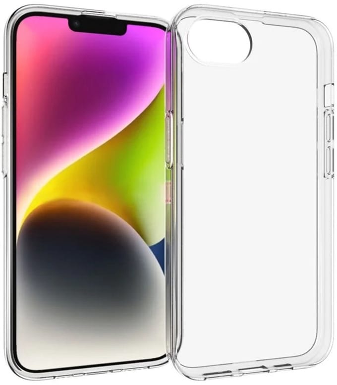 Casecentive Silicone Hoesje iPhone 16e Clear