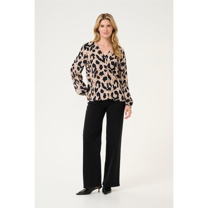 Blouse met lange mouwen Regular fit Large Animal Print