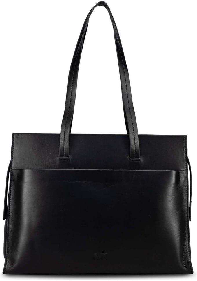Jost Arva Schoudertas Leder 35 cm - Dames - black
