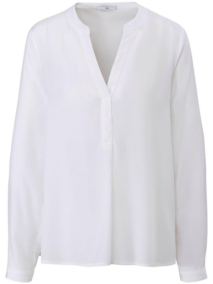 Blouse lange mouwen Van Peter Hahn wit