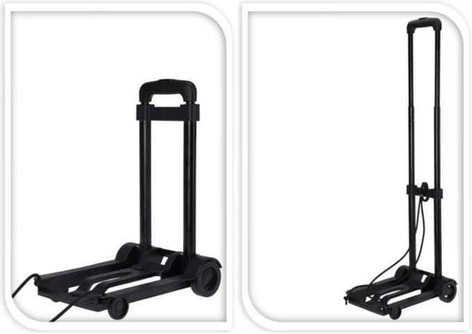 FX Tools Steekwagen transport trolley - kunststof/metaal - max 30 kilo - opvouwbaar
