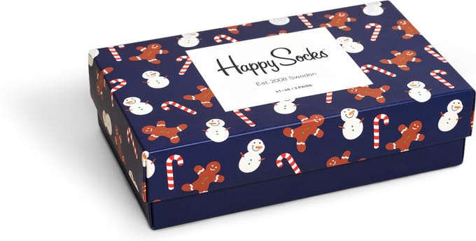 Happy Socks - Unisex Sokken Gingerbread 3-Pack Gift Box - Multi - Maat 36-40