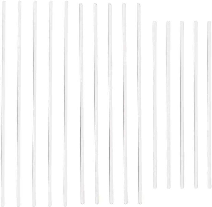 Plastic Staven - Versteviging Strips - Kleding Maken - 3 Maten - 60 Stuks - Transparant