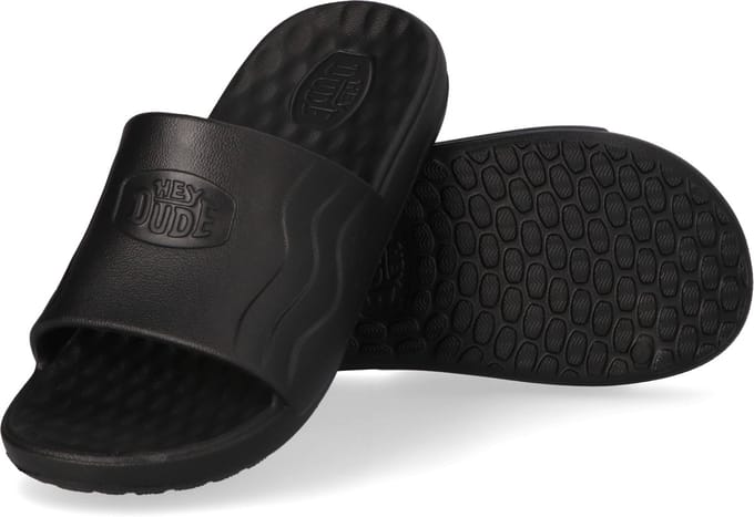 HEYDUDE - Wave Slide Heren Slippers Black - Maat 43