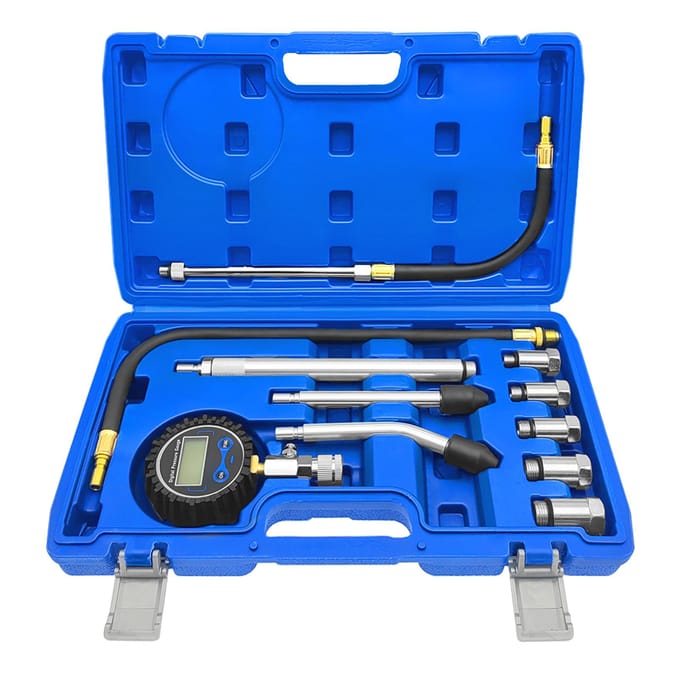 Cilindercompressietester 11-delige motorcilinderdrukdetectietester veelkleurig