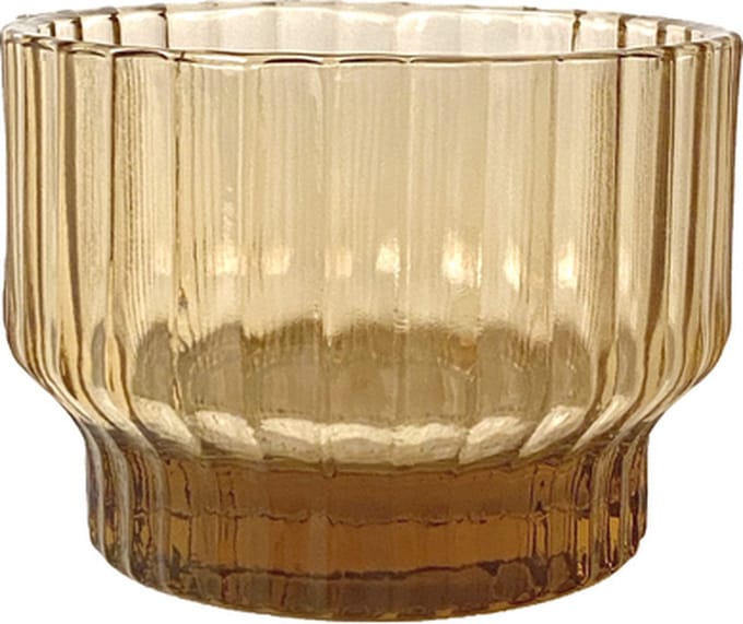 XLBoom Volta Theelicht - in Glas - Licht Amber - 9 × 9 × 7 cm