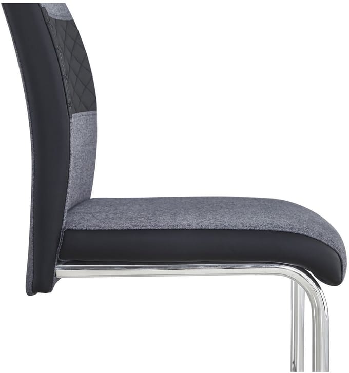 Eetkamerstoelen ERZA, set van 4 - donkergrijs