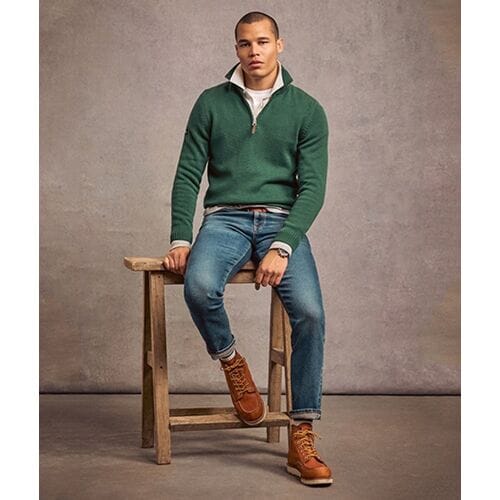 Trui met ritskraag Superdry Classics Henley