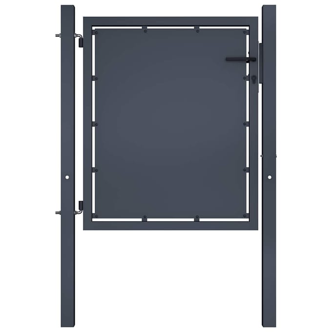 vidaXL - Tuinpoort - staal - 100x75 - cm - antraciet
