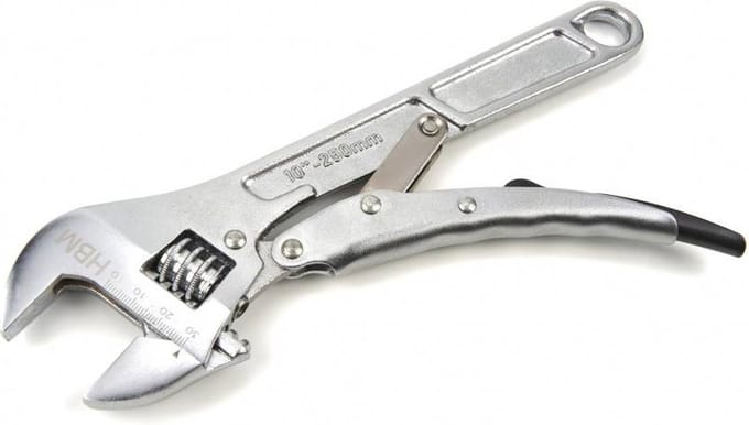 HBM 250 mm. Professionele Verstelbare Moersleutel Met Griptang Functie