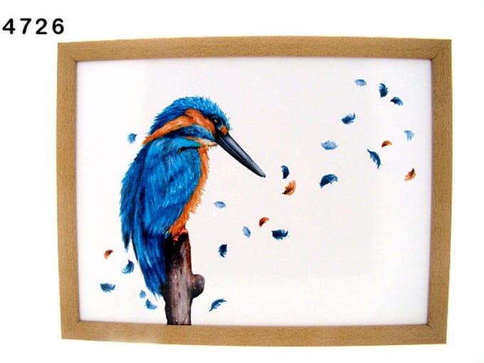 Leonardo Collection schootkussen ijsvogel, 44 x 34 x 8 cm