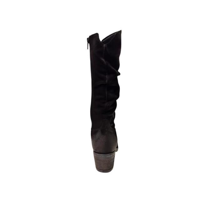 Aqa Zwarte Suede Dames Laarzen - Zwart - 41