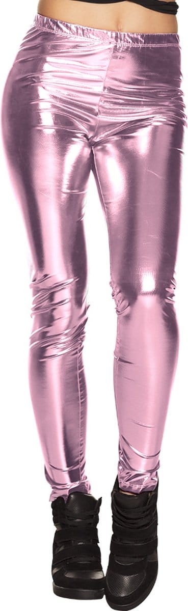 Boland - Legging Metallic lichtroze (M) - Volwassenen - - Festival