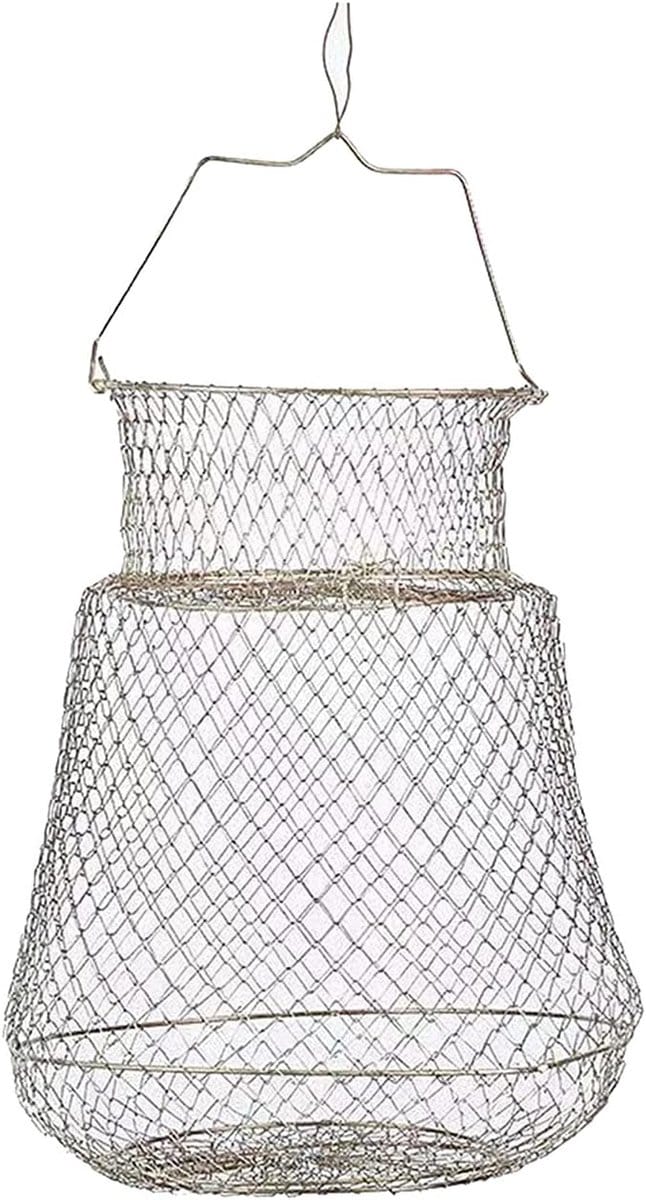 Stalen visnet, aasvisval, opvouwbaar ontwerp, diameter: 30 cm, hoogte: 39 cm