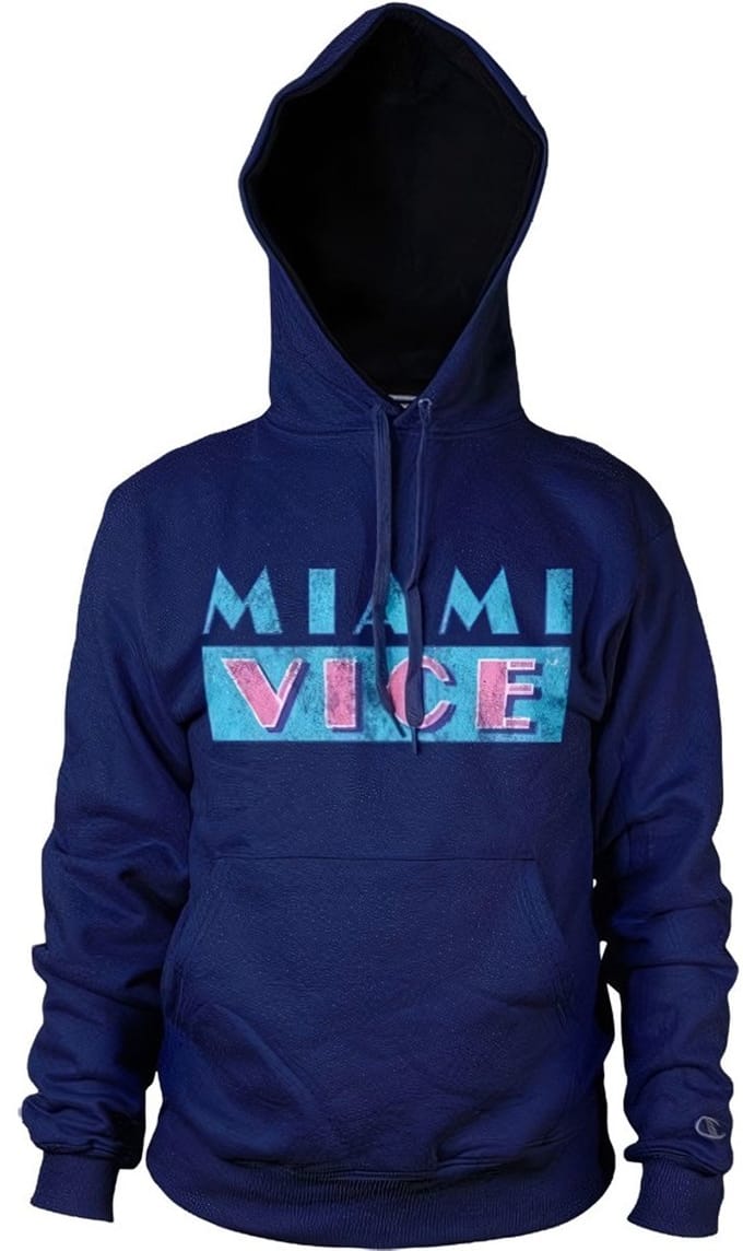 Miami Vice Hoodie in distressed-look, marineblauw