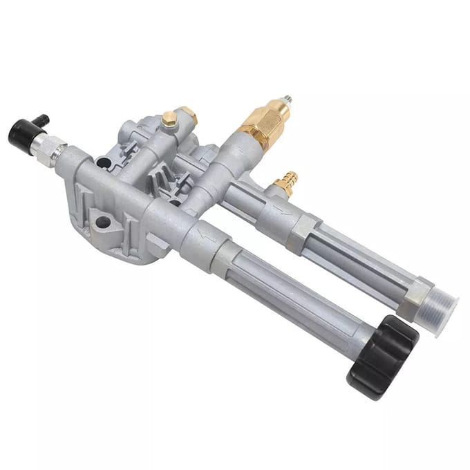 Vervangende pompkopmontage voor Troy Bilt SRMW2.2G26 Pompen Hogedrukreiniger Pompkop Montage gray