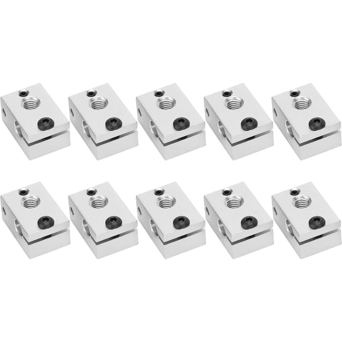 10 stuks Aluminium Verwarmingsblok PT100 Sensor voor V6 3D Printer Verwarmer Nozzle Accessoires white