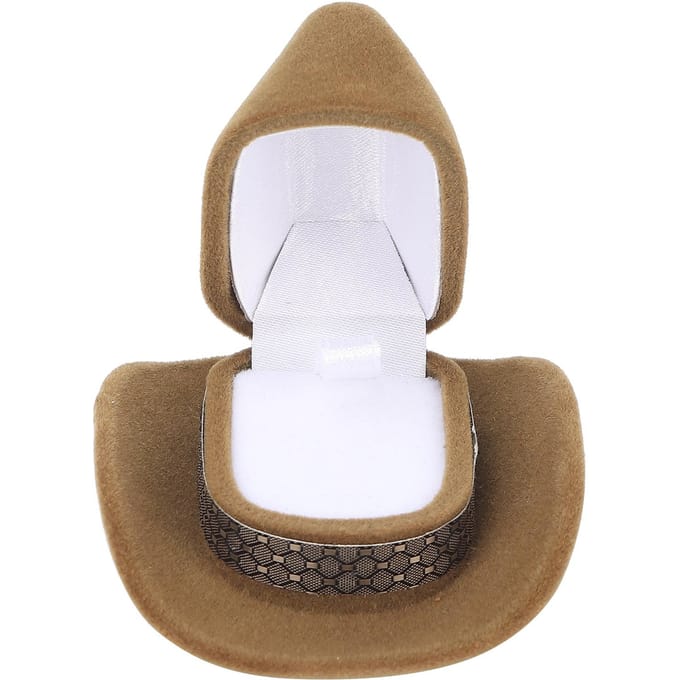 Draagbare Hoedvormige Sieradendoos Ring Ketting Reis Opbergdoos Oorbellen Geschenkdozen white