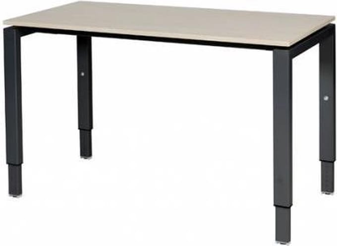 Verstelbaar Bureau - Domino 120x60 Eiken - zwart frame