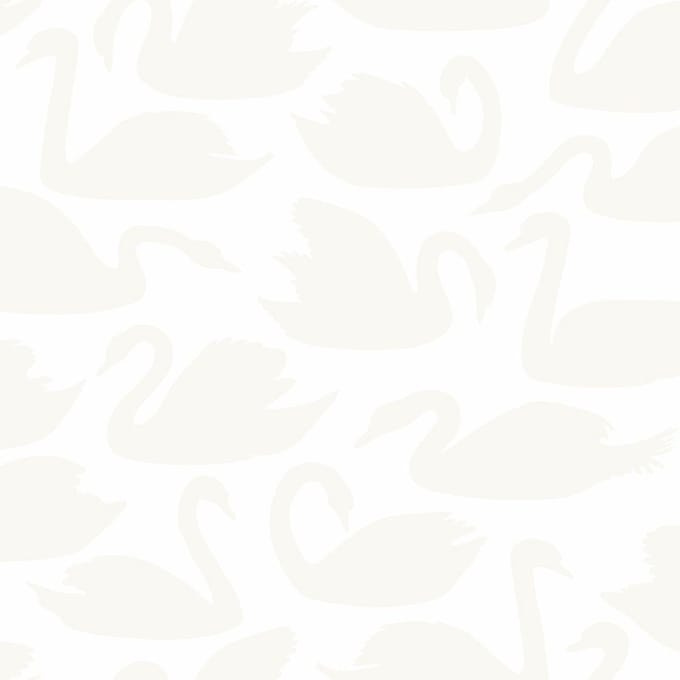 Origin Wallcoverings behang zwanen glanzend wit - 347707 - 0,53 x 10,05 m