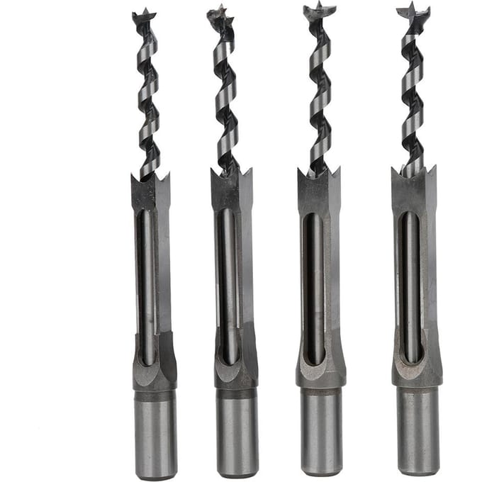 4 stuks set 12.7?16mm Houtbewerking Vierkant Gat Boorbits Lagerstaal Vierkant Gat Boorbits