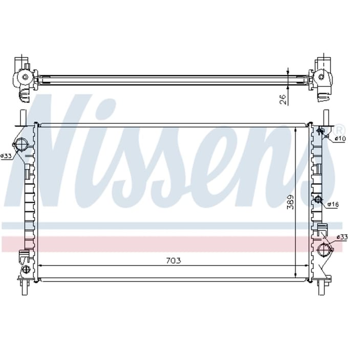 Radiator, motorkoeling NISSENS 62021A