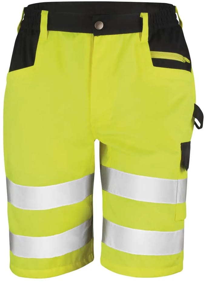 Regatta Safety Cargo Shorts RT328 - Fluorescent Yellow - 4XL