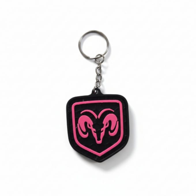 Dodge Sleutelhanger - Zwart/Roze